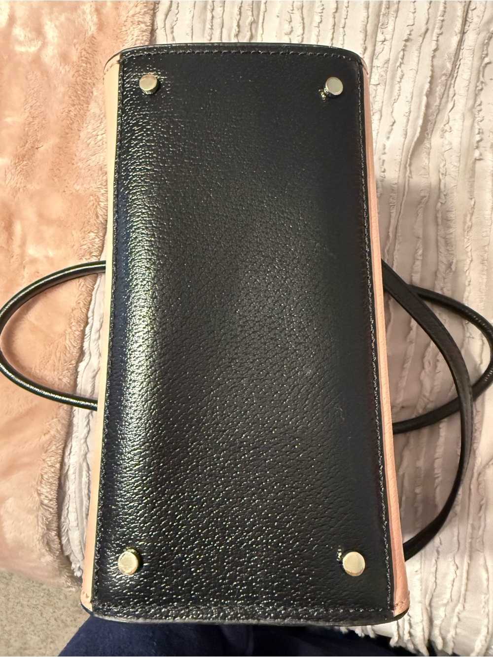 kate spade Pink and Black Leather Satchel - Picture 7 of 11